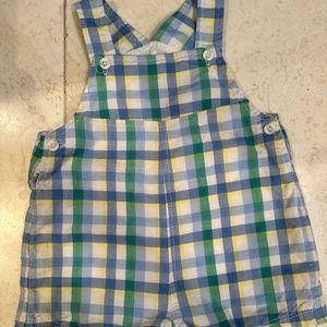 Plaid overalls